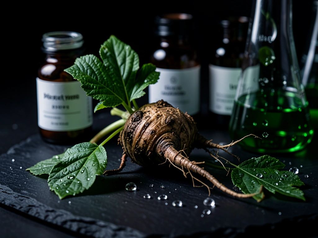 Macro botanical textures for male wellness